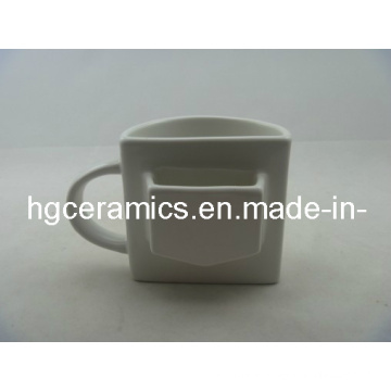 Half Ceramic Mug, Pokcet Mug